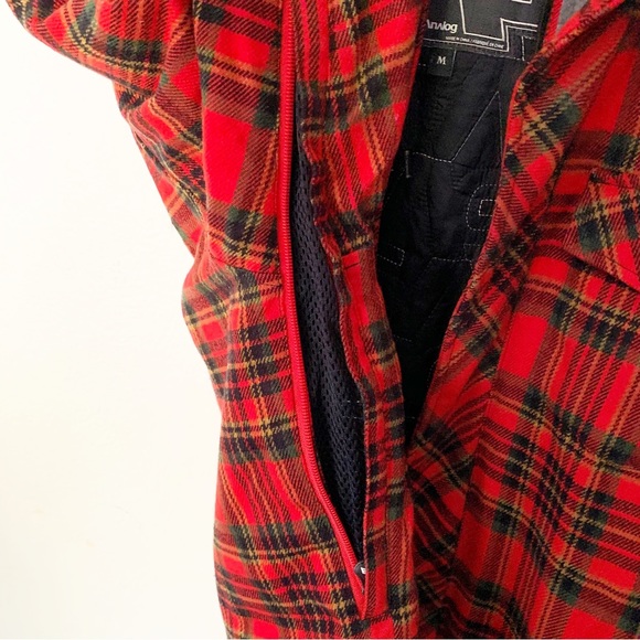 ANALOG Red Plaid Layered Men’s jacket Sz M - Picture 6 of 11